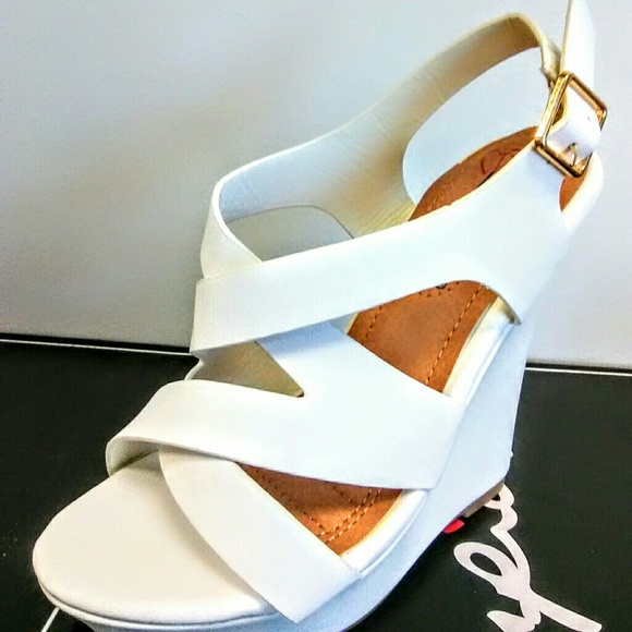 NEW! White Wedge Shoes! - Picture 4 of 5